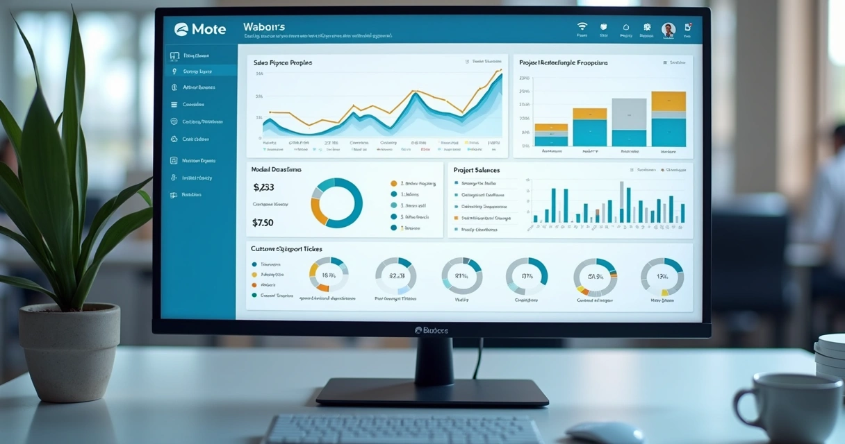 Painel de dados unificados de vendas, financeiro e atendimento 