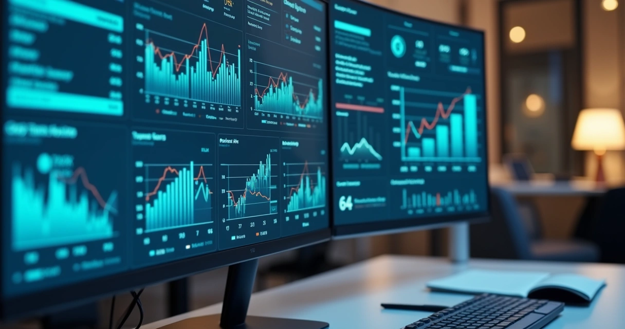 Painel digital com indicadores tributários e financeiros