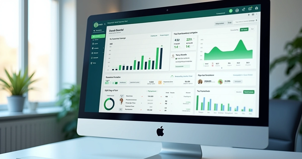 Dashboard de plataforma mostrando pagamentos e atendimentos no WhatsApp 