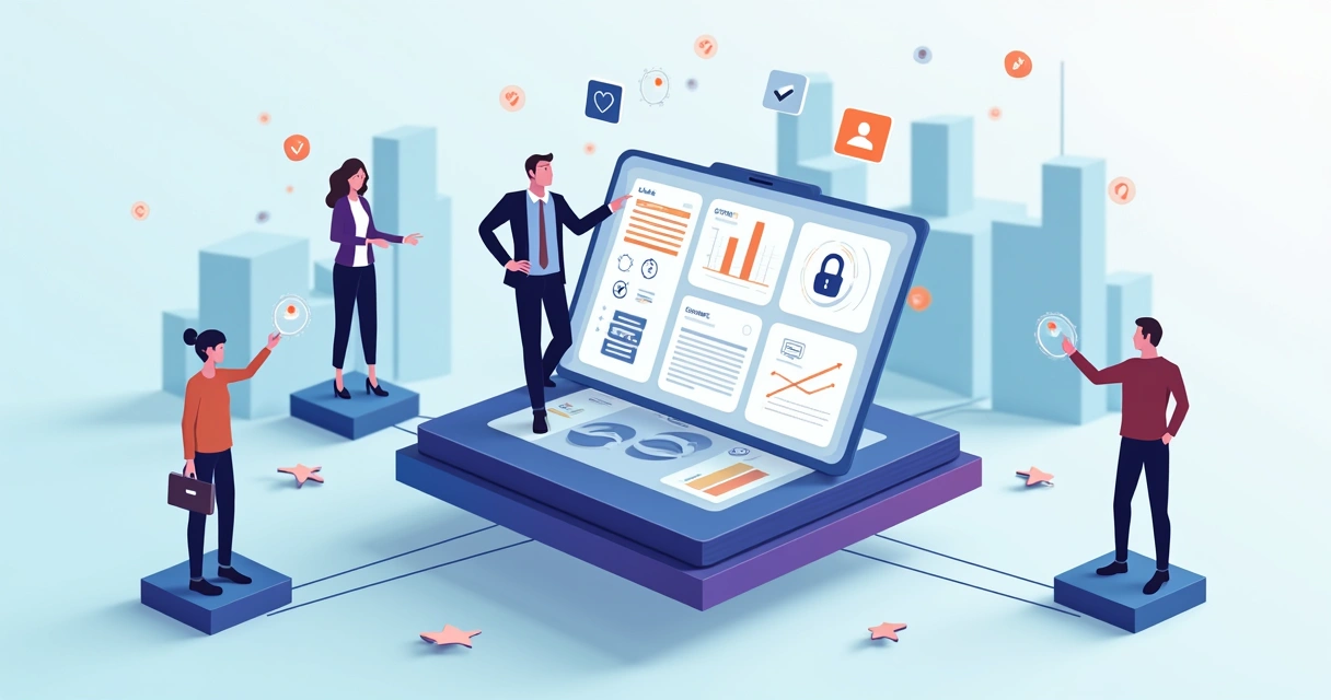 Painel de controle digital ilustrando critérios para escolher suporte de TI em 2026 