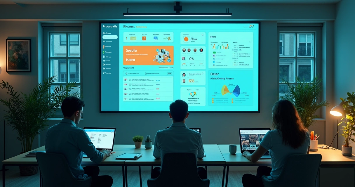 Painel digital de plataforma de emprego com filtros e sugestões de vagas inteligentes 