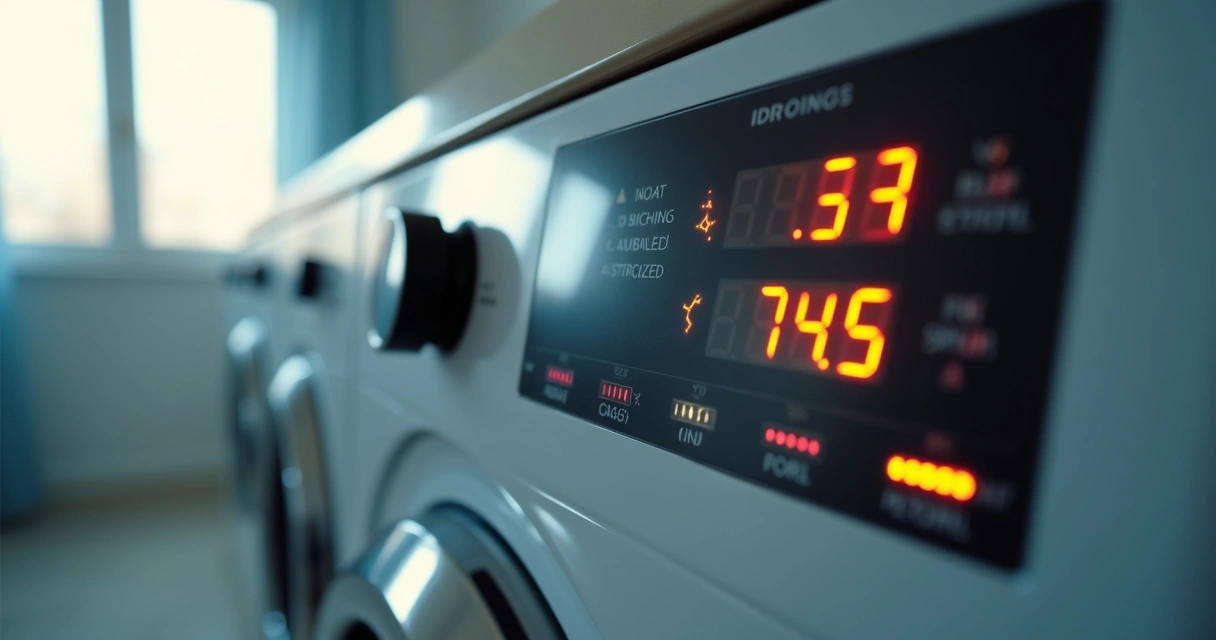 Painel eletrônico de máquina com luzes piscando 