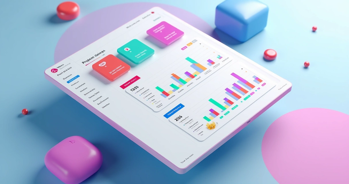 Painel digital de demandas de design, com cards coloridos, status e nomes de projetos 