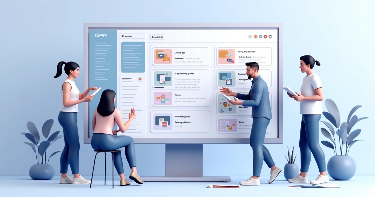 Painel digital com fila de demandas de design 