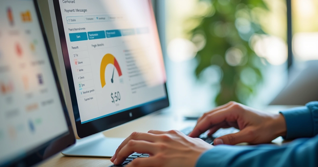 Painel digital mostrando cobrança de condomínio 