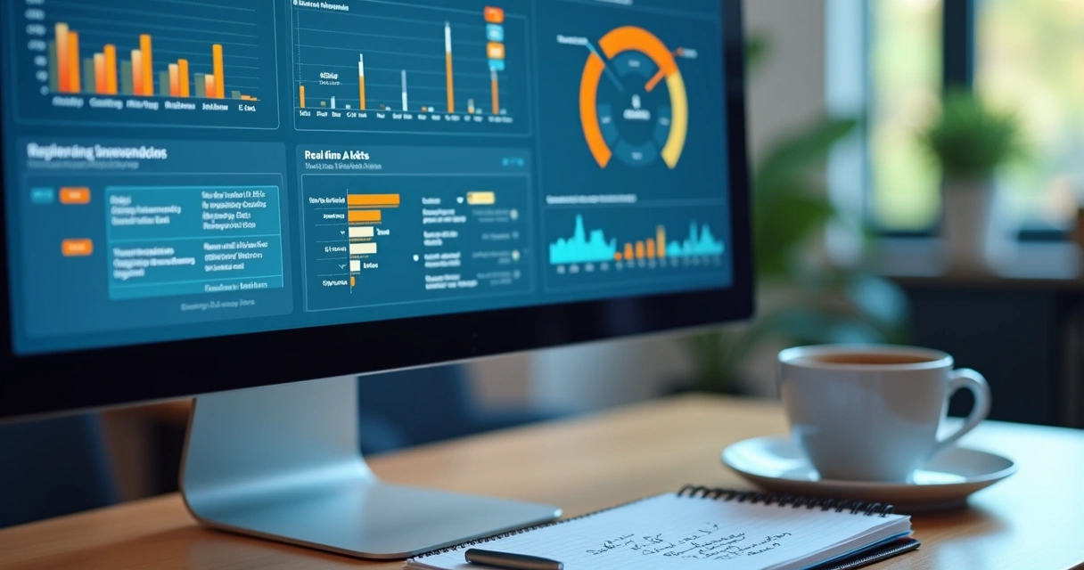 Painel digital de manutenção predial com alertas 