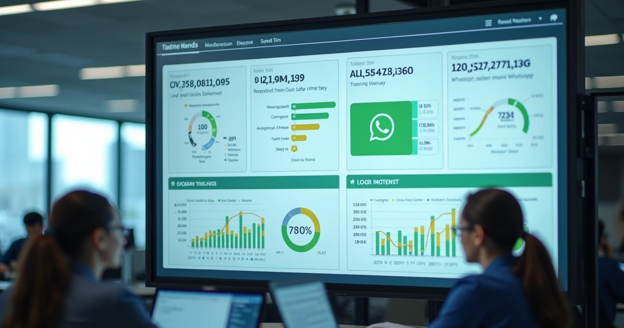 Painel com métricas de leads e roteamento por IA