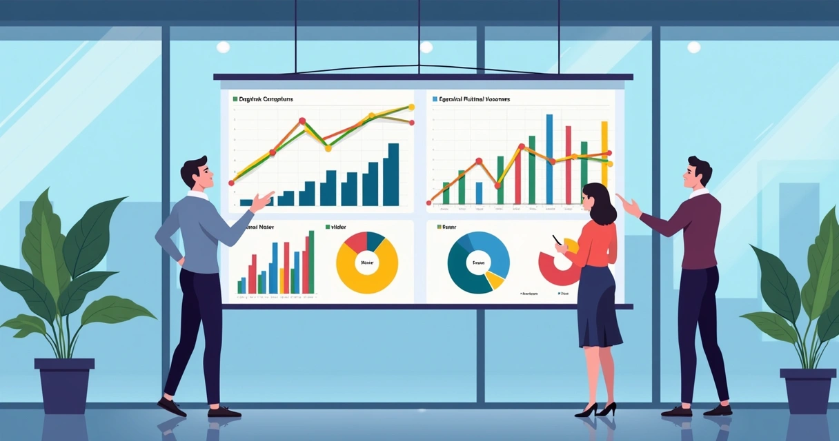 Painel digital de indicadores de diversidade eleitoral com gráficos de barras e pizza