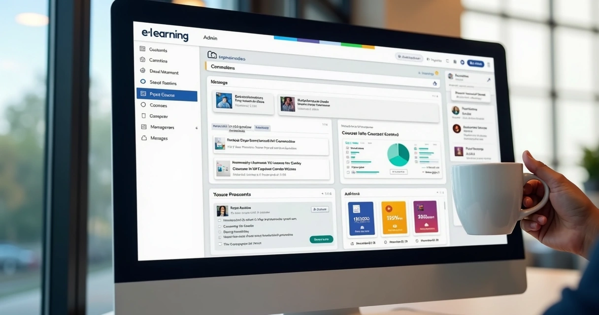 Painel de controle EAD mostrando criação de combos de cursos