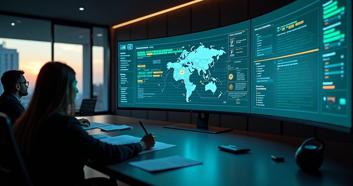 Dashboard digital com fluxo da EFD‑Reinf destacado em ambiente corporativo moderno 