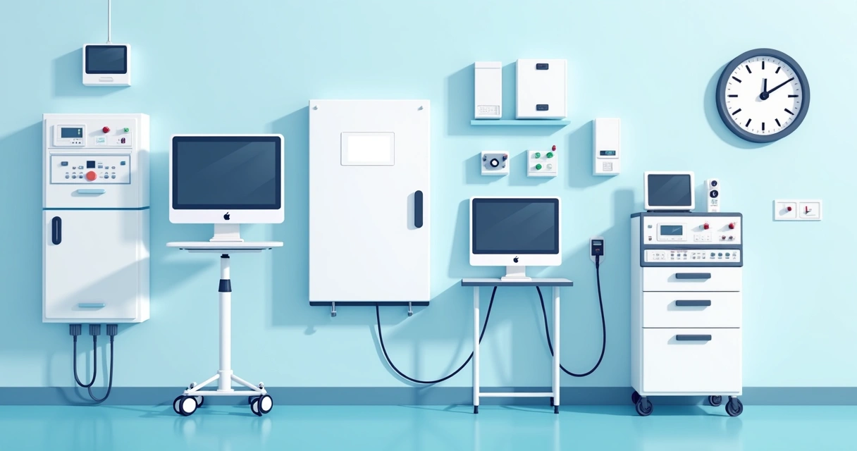 Painel elétrico hospitalar moderno 