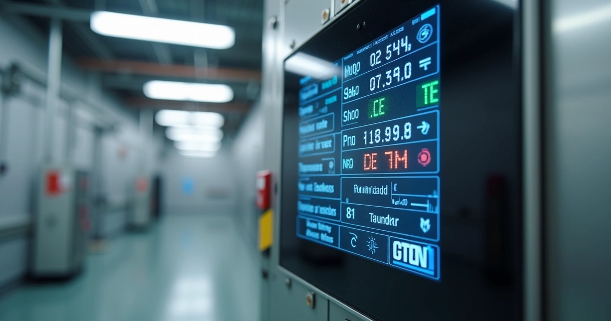 Painel eletrônico de monitoramento de porta automática 