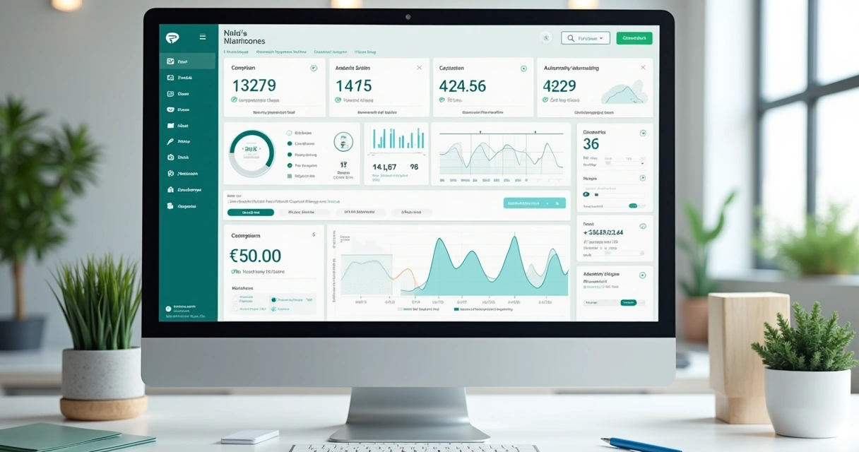 Painel de controle SaaS exibindo emissão automatizada de NF-e 