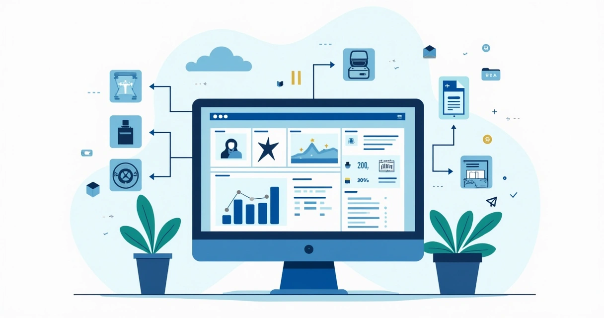 Painel com ERP, catálogo e estoque conectados