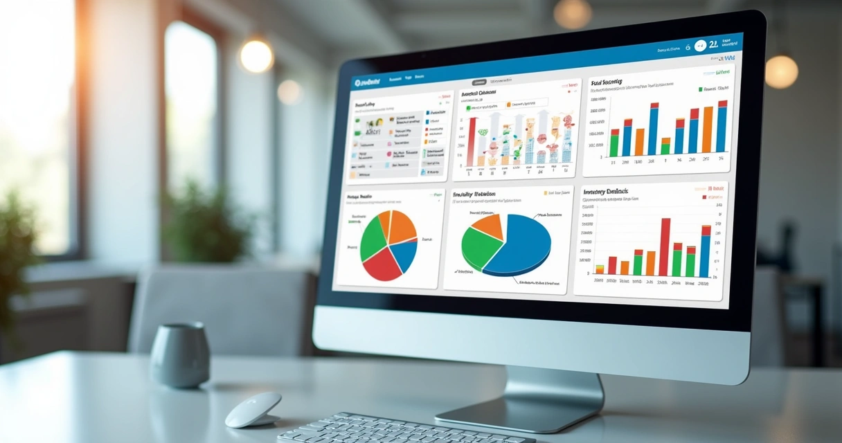 Painel integrado com gráficos e métricas de e-commerce 