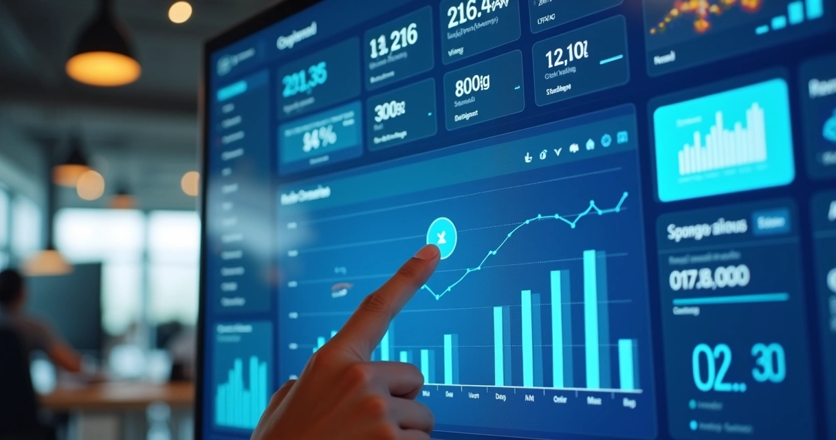 Dashboard digital mostrando estoque em tempo real 