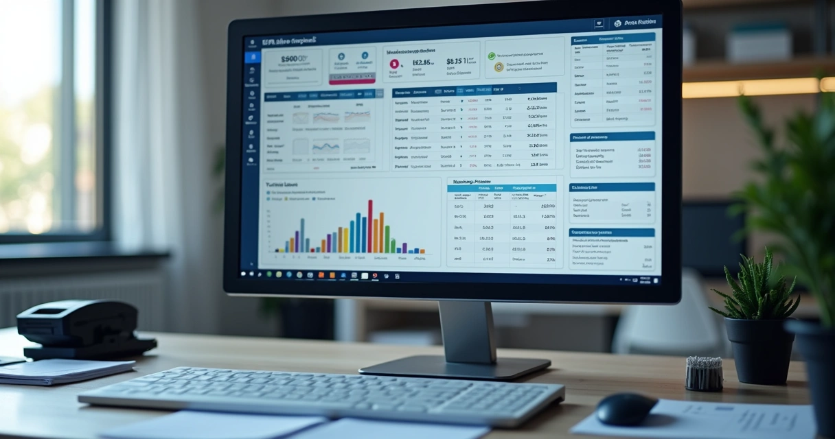 Painel de ERP com estoque e vendas integrados 