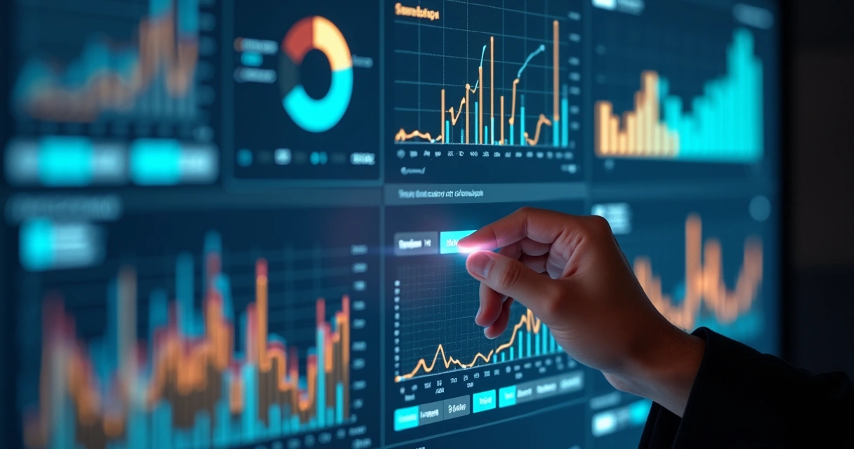 Dashboard digital exibindo análises de feedbacks e amostragem 
