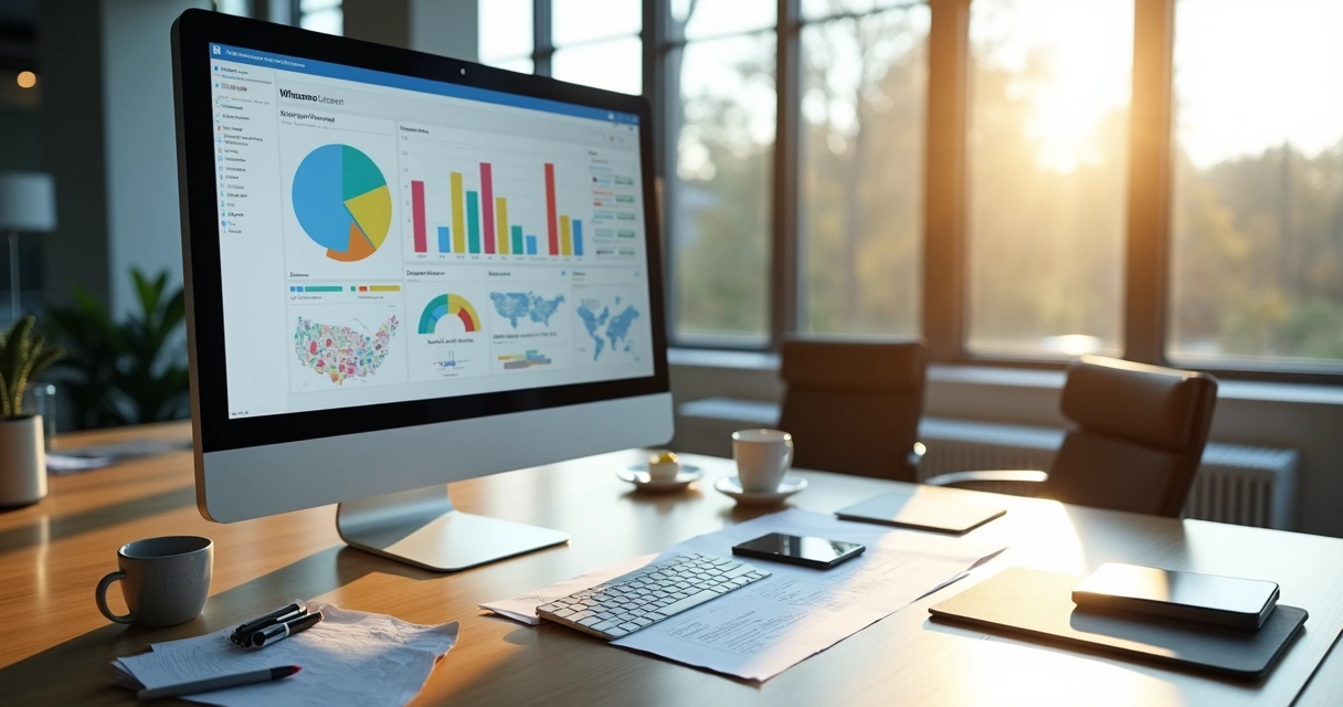 Painel de feedbacks de clientes em tela de computador 