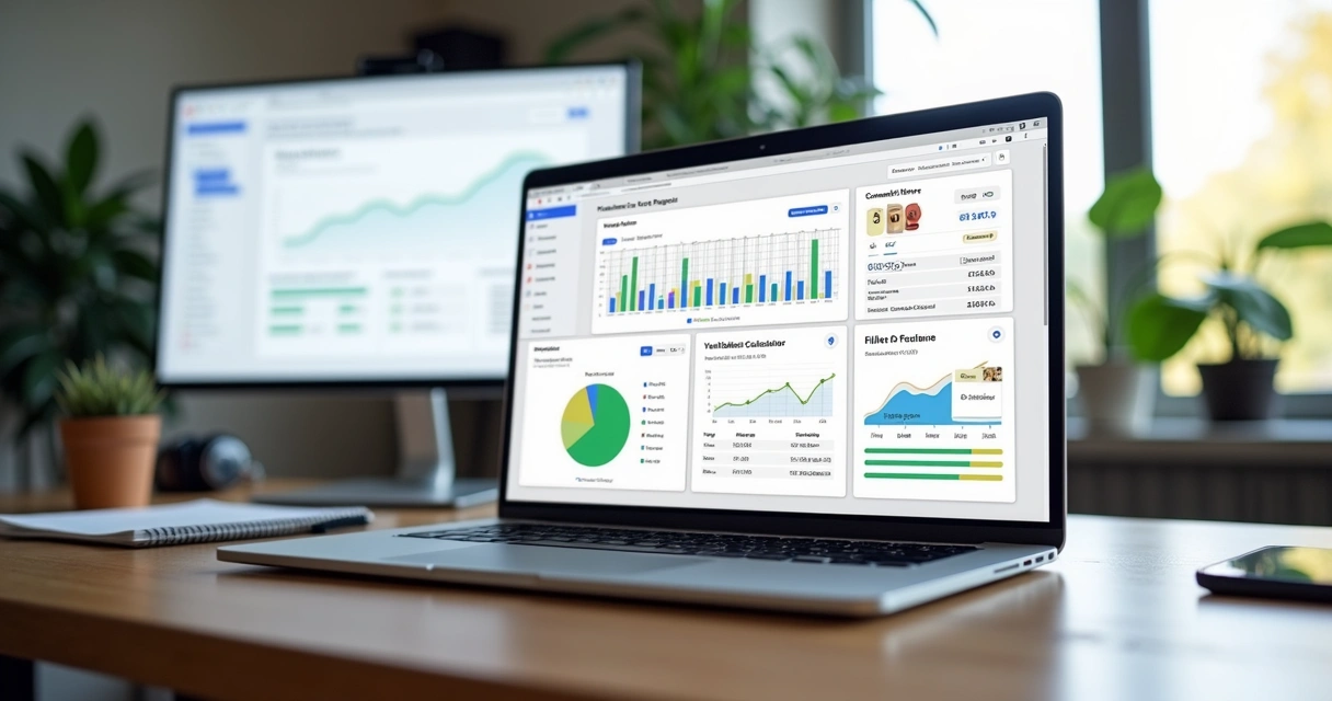 Painel do Filtre Pack com painel do Google Ads em tela de notebook 