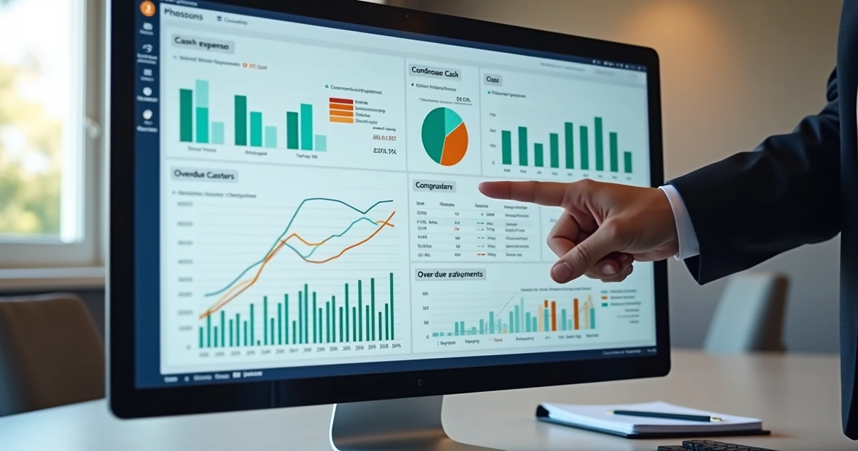Painel de controle financeiro digital de condomínio 