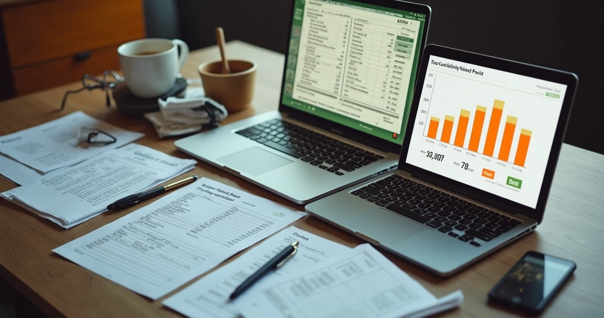 Painel financeiro de delivery com cálculos e pedidos