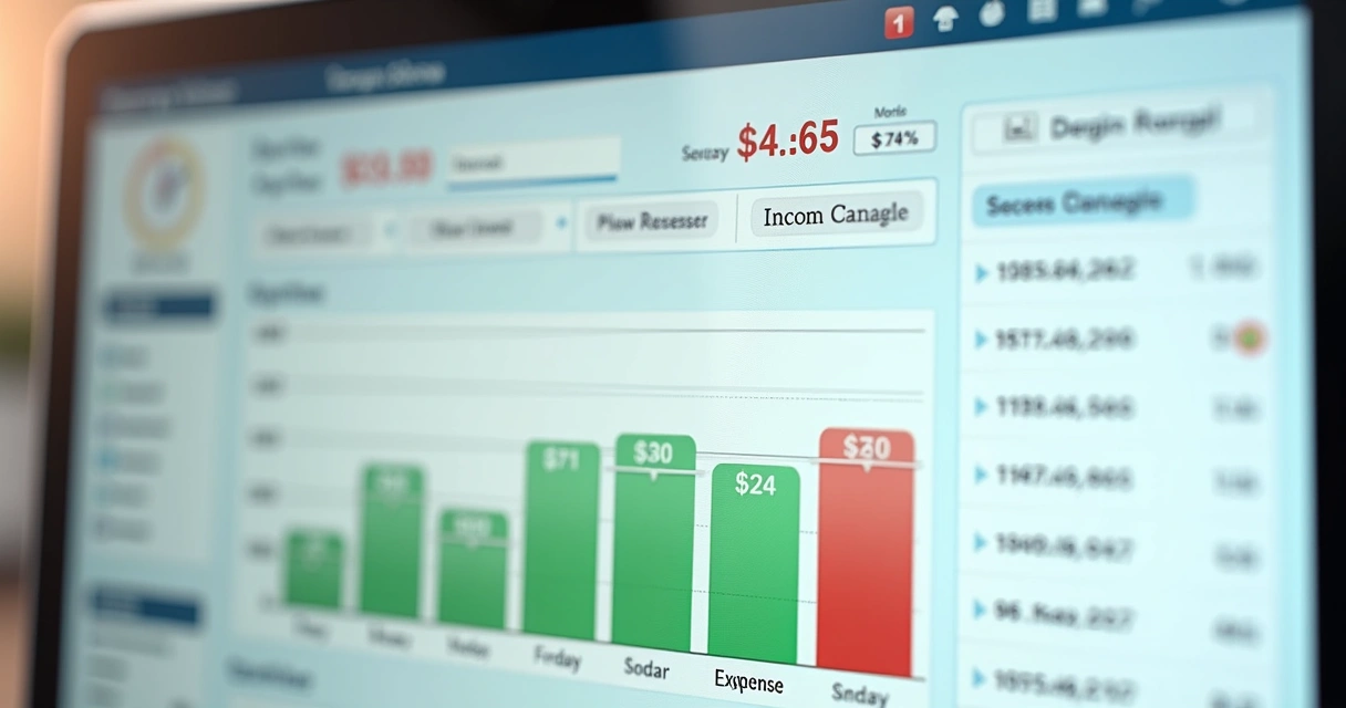 Gráfico financeiro de painel escolar detalhado 