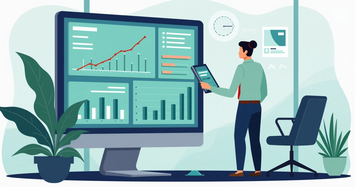 Dashboard financeiro mostrando movimentação de estoque e previsões 