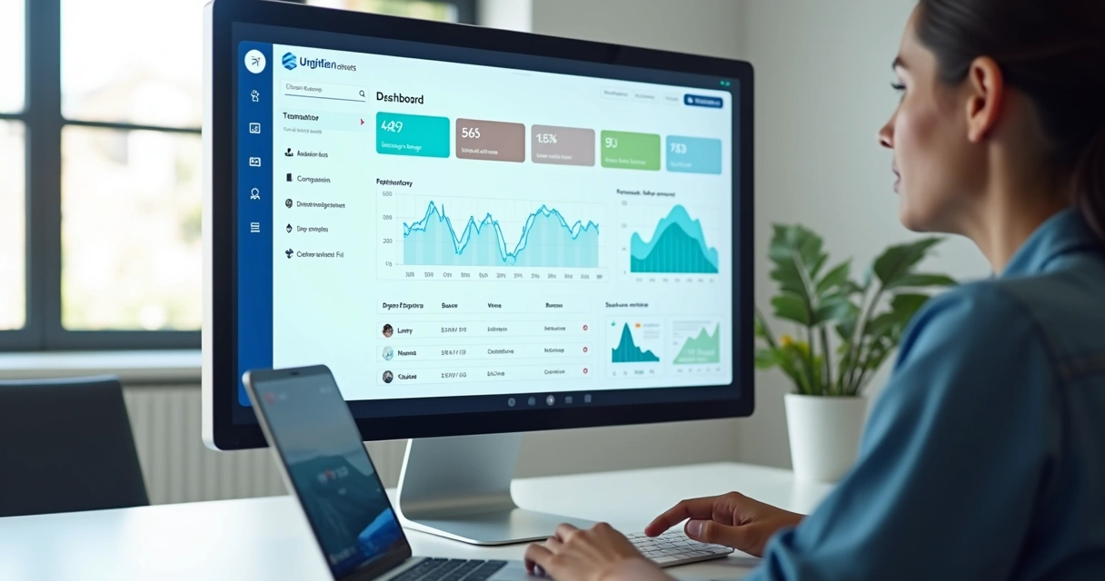 Painel de controle digital de fintech B2B customizado 