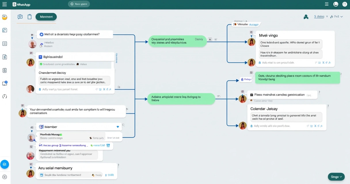 Painel de configuração de fluxo de mensagens automáticas no WhatsApp 