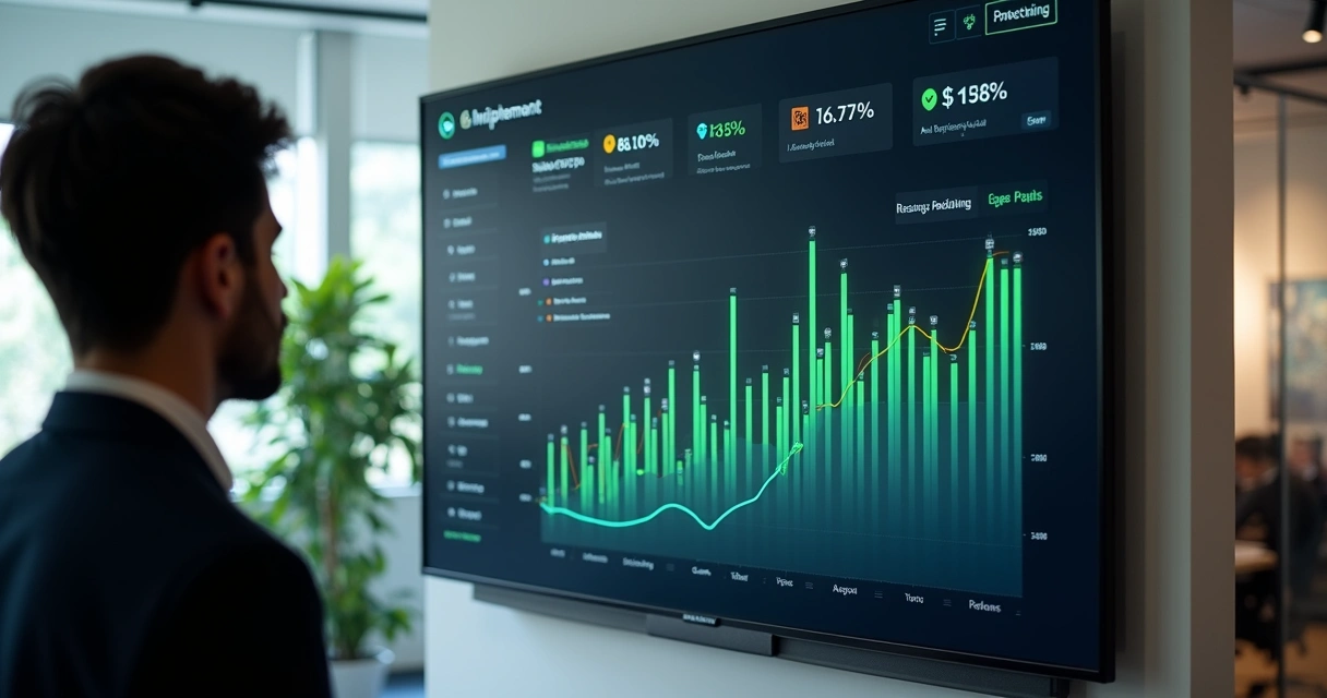 Painel digital exibindo fluxo organizado de receitas recorrentes mensais 