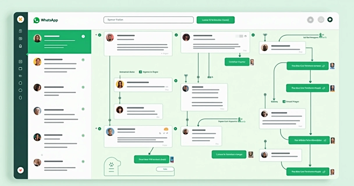 Painel de fluxo de mensagens automatizadas no WhatsApp