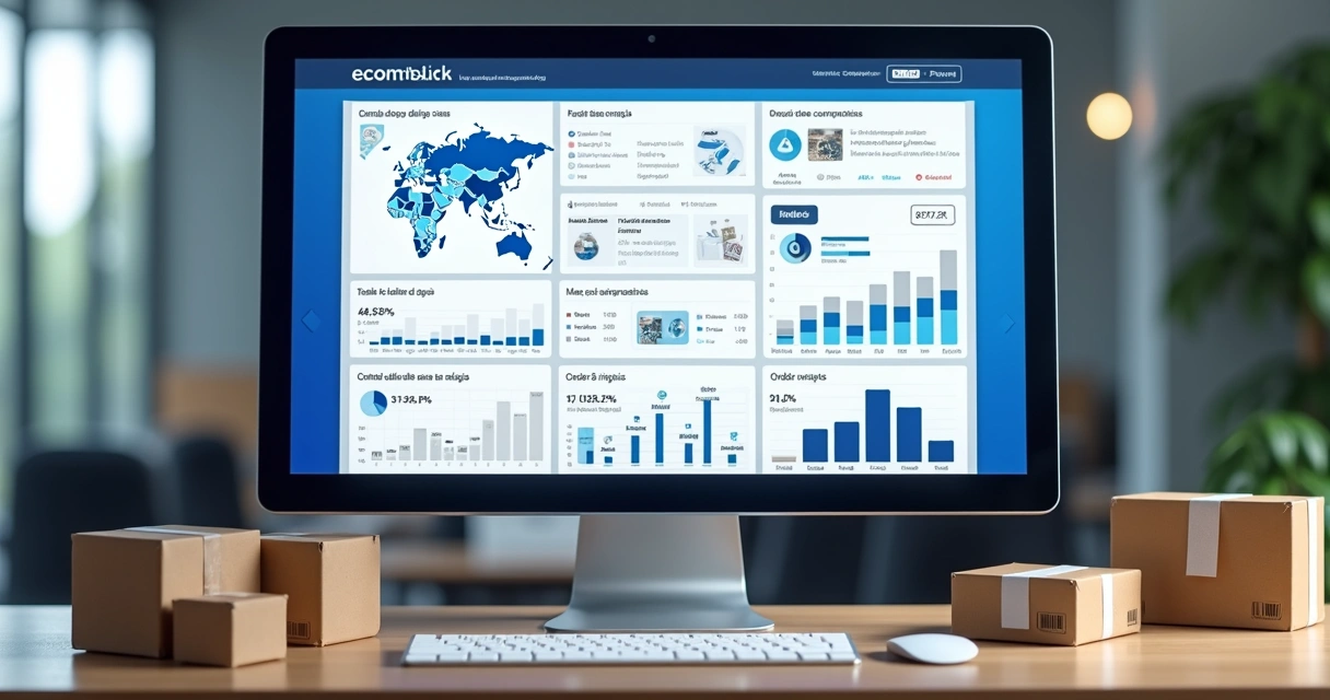 Painel logístico com mapas, custos e prazos de entrega 
