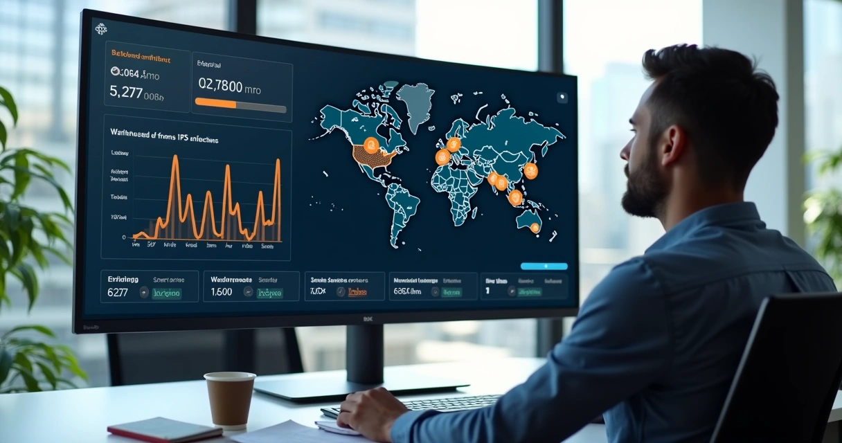 Painel digital com acompanhamento de envios em tempo real 