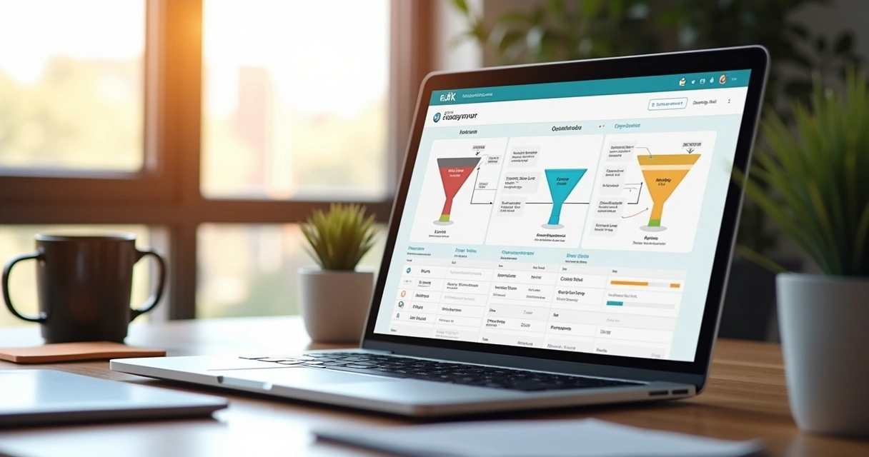 Painel de funil com etapas SDR 