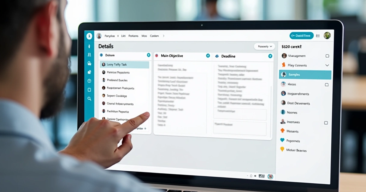 Tela de painel de tarefas mostrando contexto e objetivo da atividade 