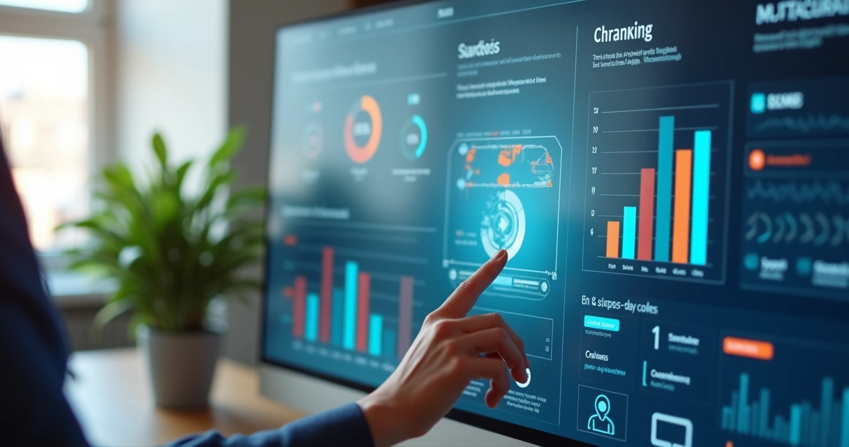 Painel digital mostrando gestão de cobranças de advogados