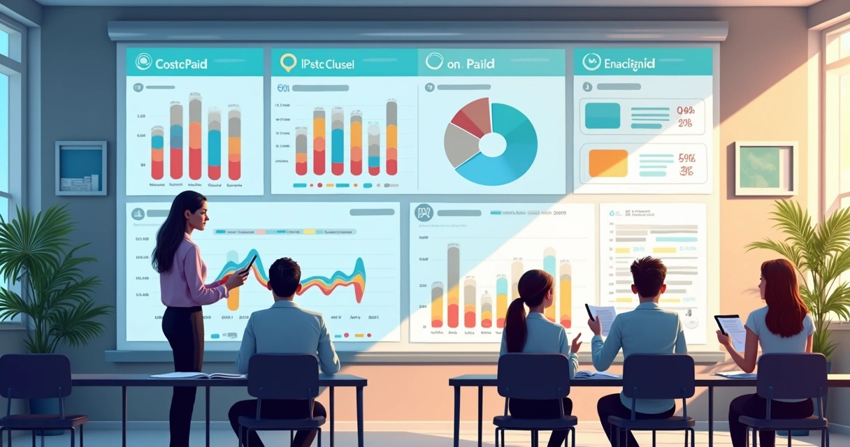 Painel digital de gestão financeira escolar