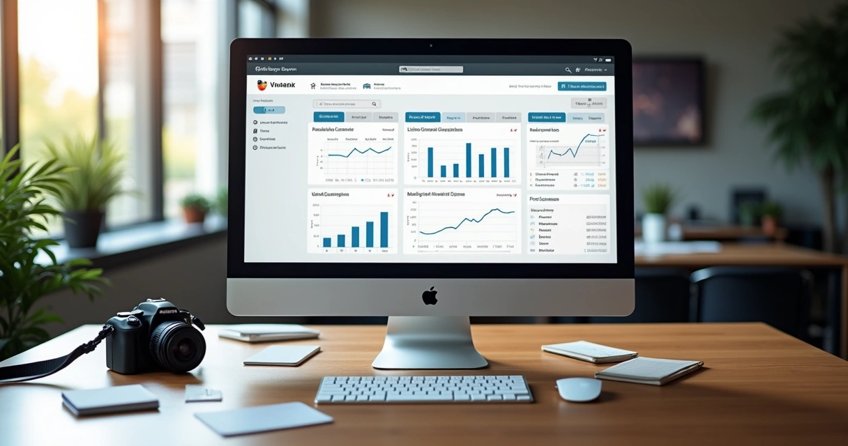 Painel de sistema mostrando detalhes de contratos fotográficos, agenda e finanças 