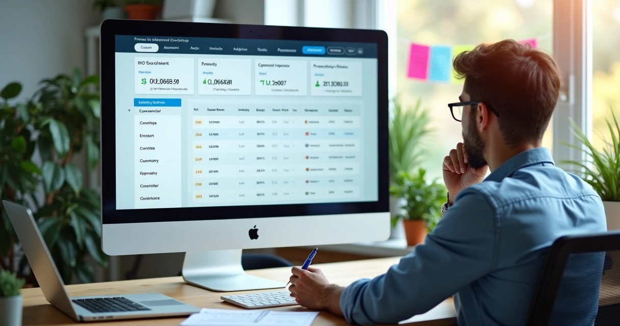 Painel de gestão mostrando clientes inadimplentes e pagamentos.