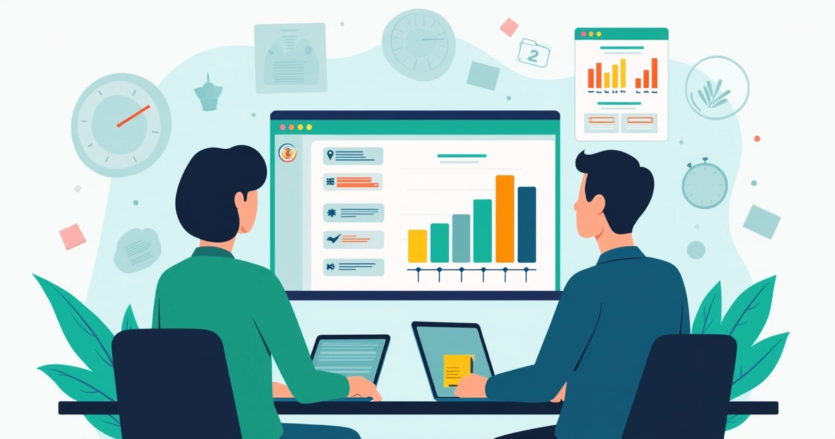 Painel digital com tarefas e projetos de agência 