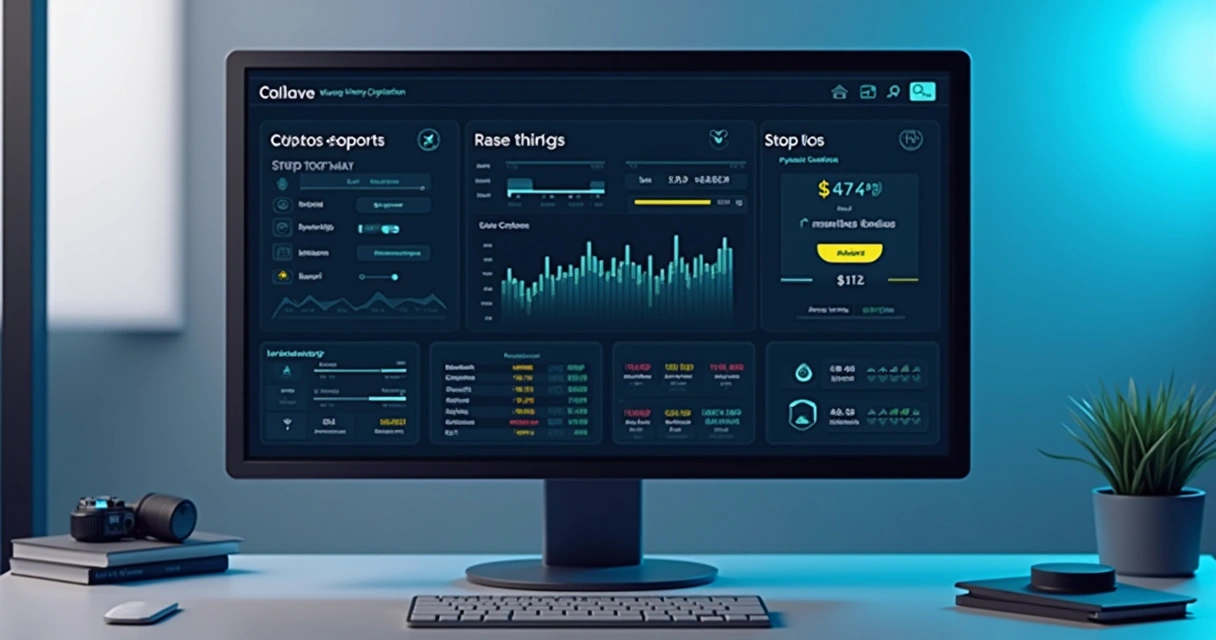 Painel de gestão de risco de bot de trading de criptomoedas 