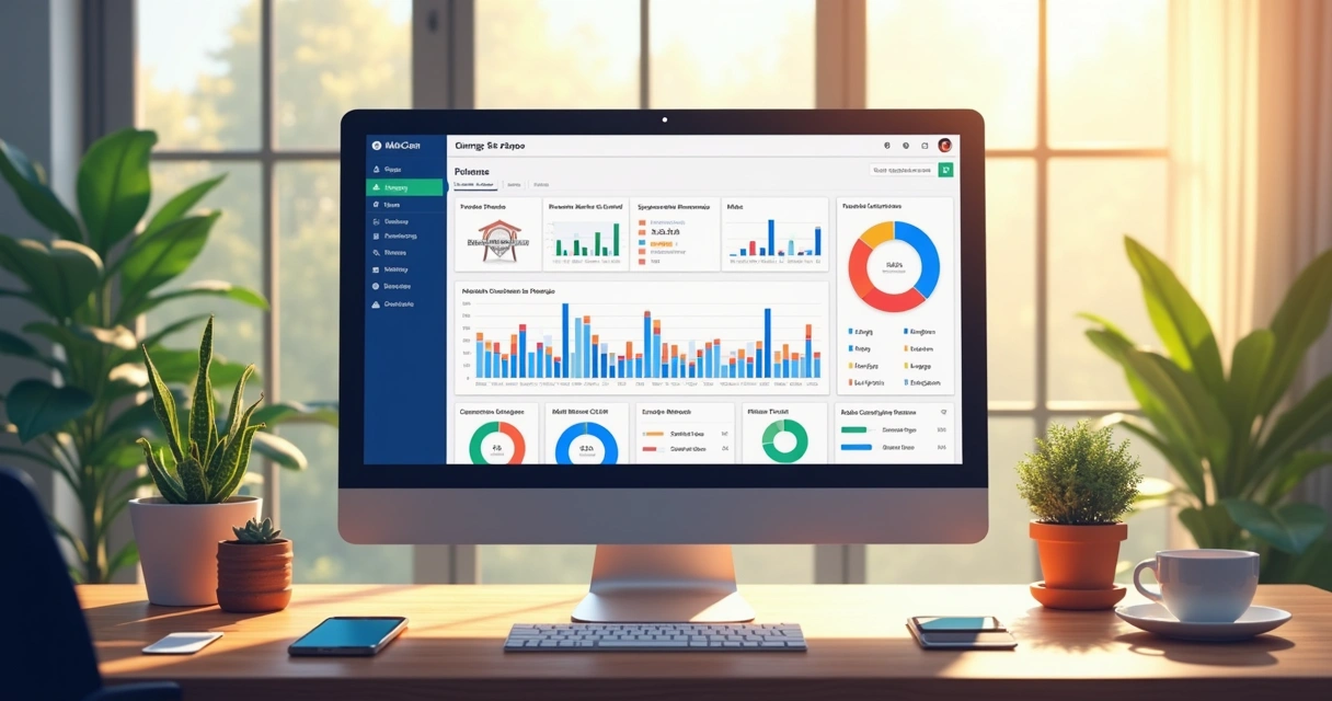 Dashboard de campanhas de tráfego pago com gráficos e tabelas 