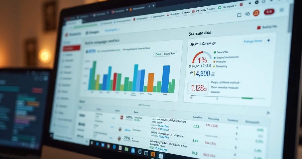 Painel de campanha no Google Ads mostrando métricas e anúncios ativos