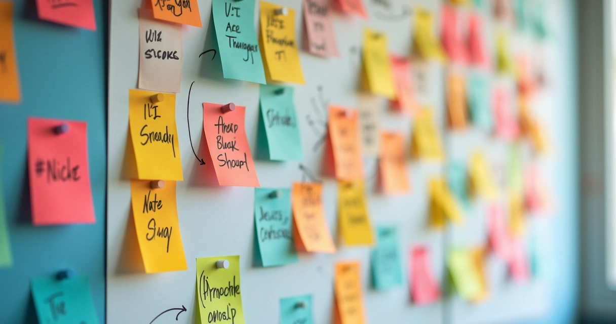 Painel com variedade de hashtags segmentadas 