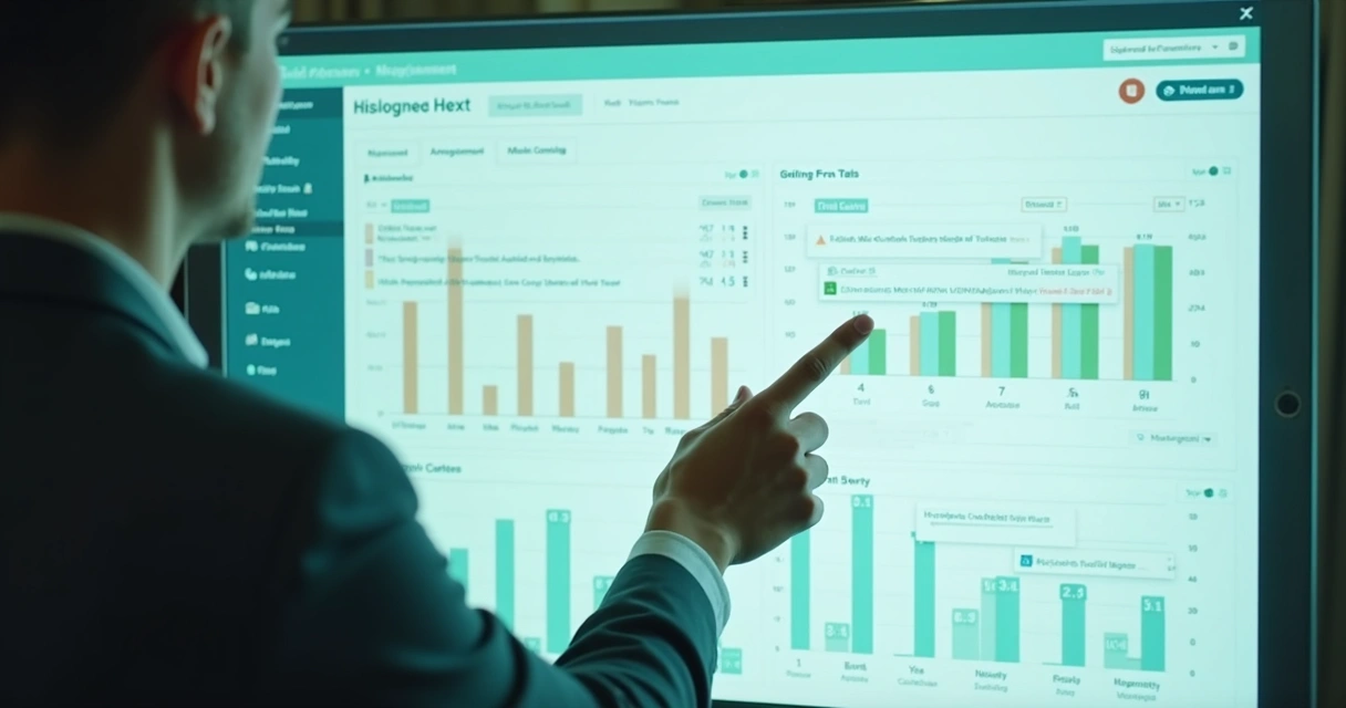 Painel digital com histórico de gestão à vista 