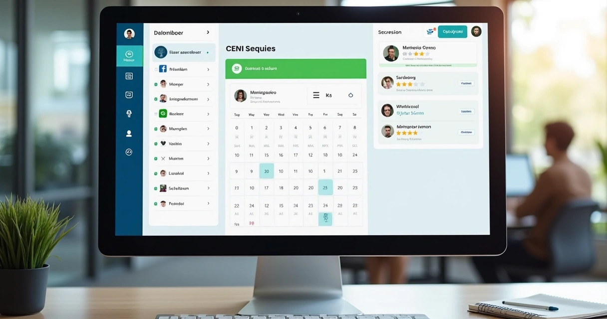 Painel com horários de atendimento e mensagem automática 