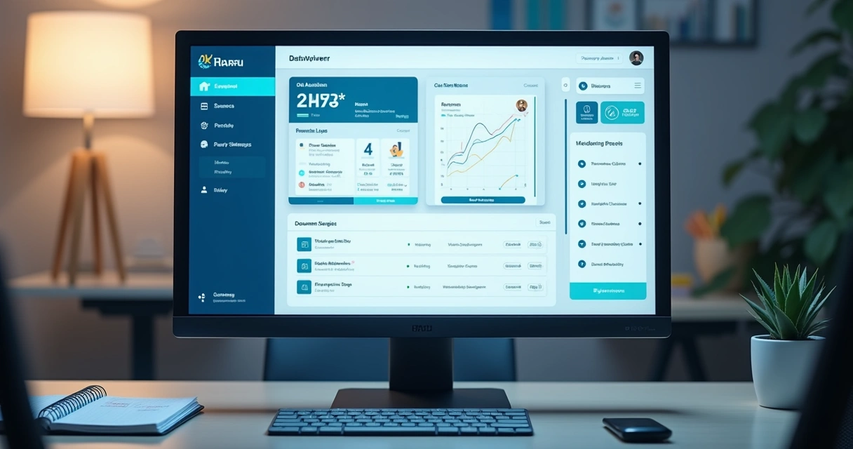 Dashboard com automação e recursos de IA 