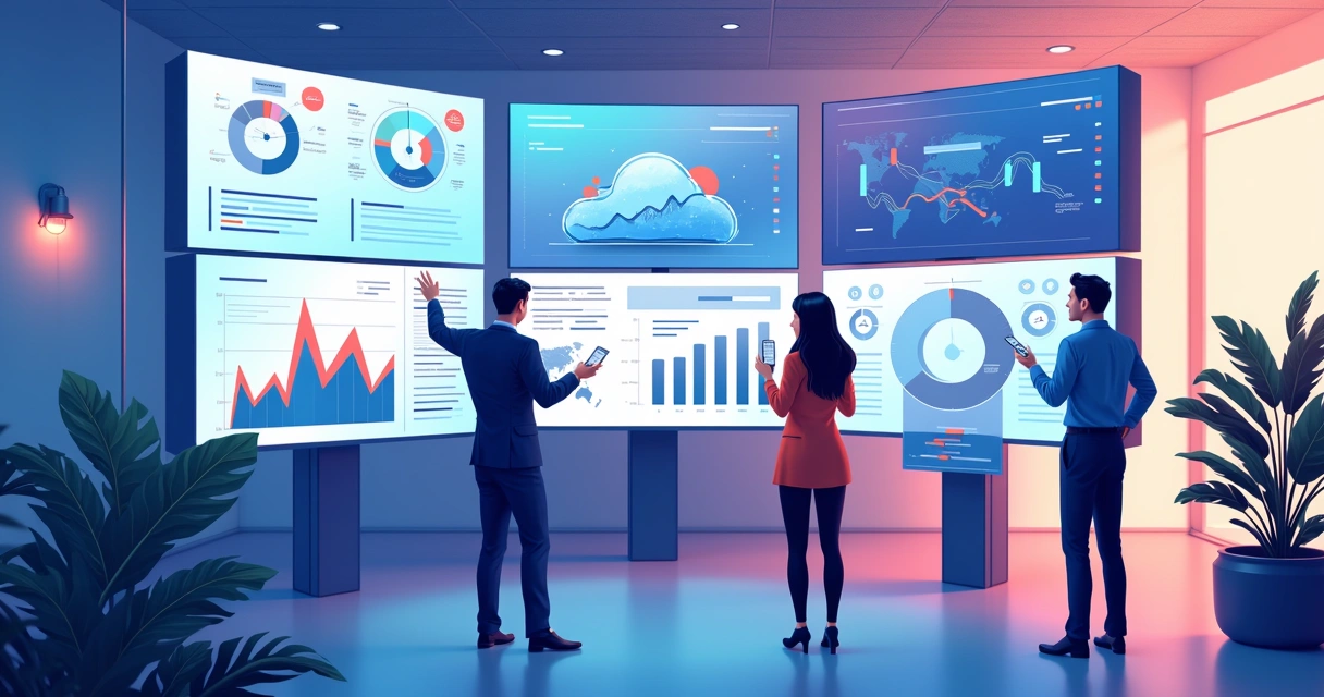 Dashboard de dados empresariais usando inteligência artificial