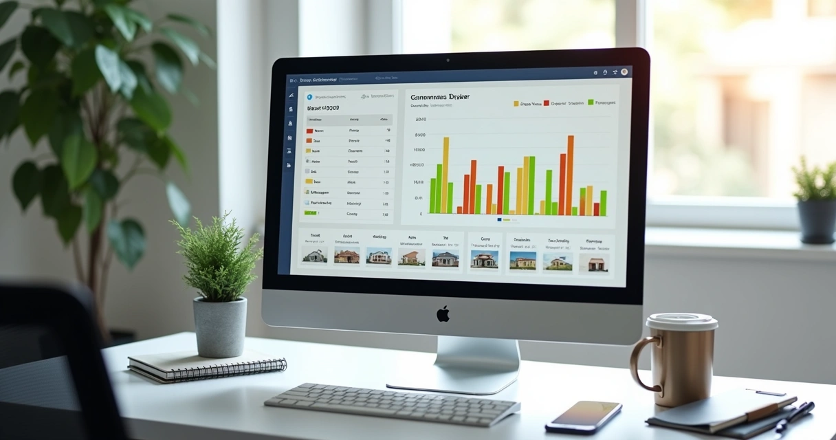 Painel de CRM com pontuação de leads e gráficos de atendimento 